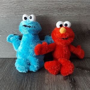Sesame Street Cookie Monster & Elmo Plushies